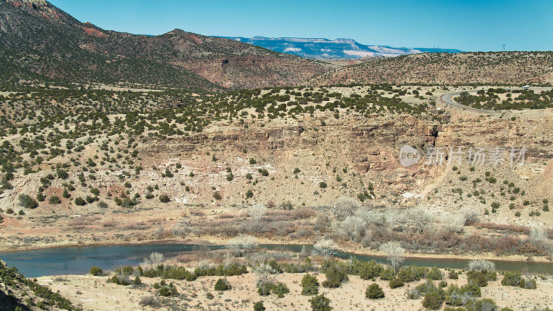 侵蚀景观Cañones, NM附近